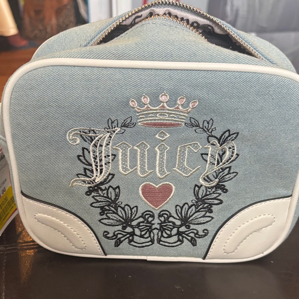 Juicy Couture Denim and White Crossbody Bag